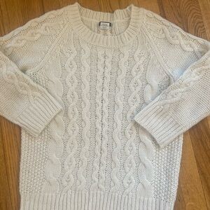 J. Crew Cable Knit Sweater in Cream